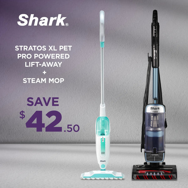 Shark Stratos XL Pet Pro Powered Lift-Away with Odour Neutraliser Technology PLUS Shark Steam Mop